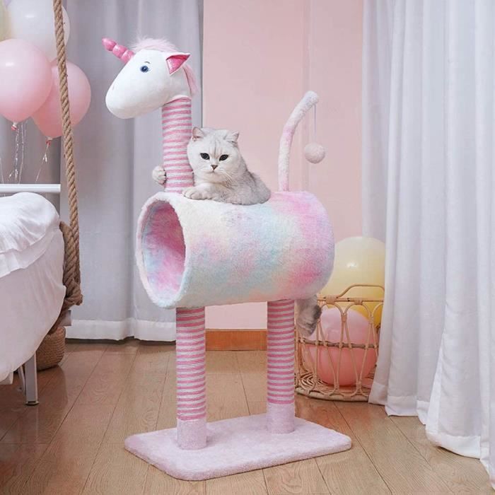 arbre-chat-forme-de-licorne-avec-tunnel-tag-re-pour-chat-avec-balle