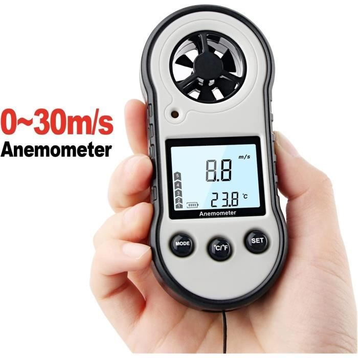 Anémomètre Numérique à Coupelle INFURIDER - Vitesse Vent, Température, Volume Air - Rechargeable Tactile Anémomètre Numérique à Coupelle INFURIDER - Vitesse Vent, Température, Volume Air - Rechargeable Tactile