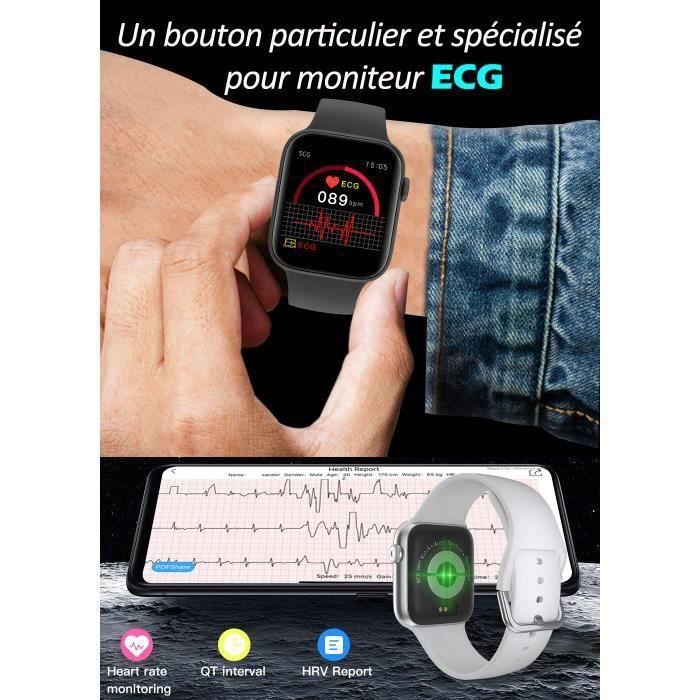 Montre Connectée Homme Smartwatch Femme ECG PPG BLE4 IP68 Alliage Aluminium  Écran Anti-dactylogramme Bracelet Silicone Dépolissement - Cdiscount  Téléphonie