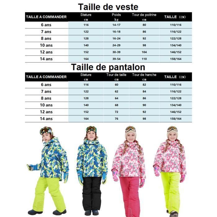 Combinaison de ski fille Peak Mountain Gamic - noir/anis - 14 ans