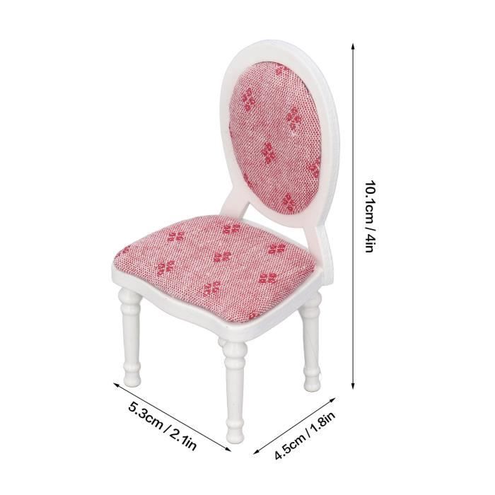Chaise Miniature 1/6 En Plastique Rouge – Pour Maison De Poupée Barbie Et Collection