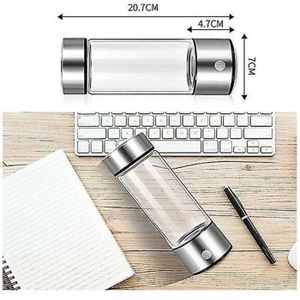 Générateur d'eau hydrogène - Wasserstoff - 420 ml - Verre double couche - USB rechargeable