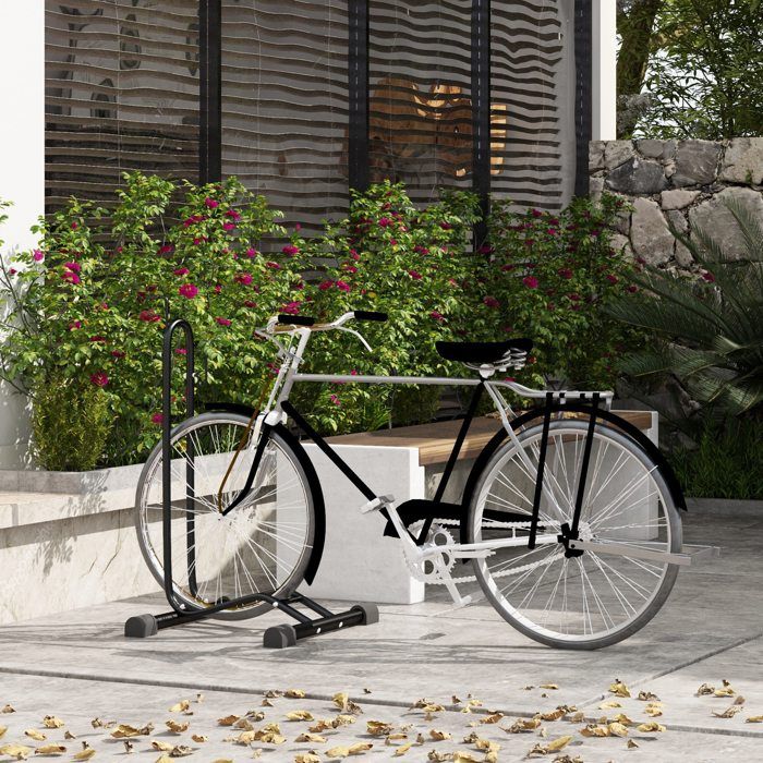 Porte-vélos Autoportant 5 Vélos - Capacité 300 Lbs, Noir En Fer, Design Ajustable Pour Garage