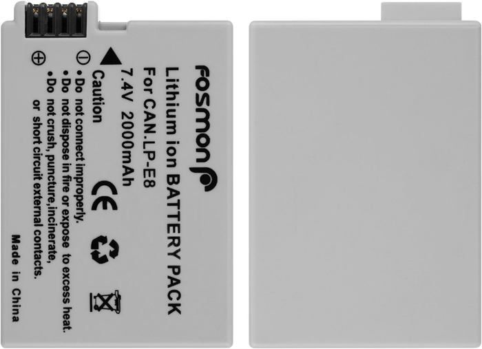 DSTE 2 Batterie LP-E8 Rechargeables Pour Canon EOS 550D 600D 650D 700D Rebel T2i T3i Etc.