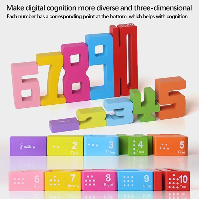 Wooden Number Building Blocks, Digit Blocks, Friends of Ten Blocks ...