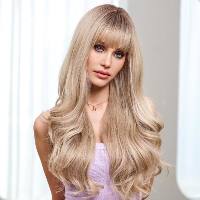 Perruque Longue Blonde Folat - Frange Et Style Années 70