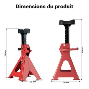 Lot De 4 Chandelles De Stabilisation Pour Caravane - Charge Max 900 Kg Chacune - Hauteur Réglable 27-43 Cm - 9