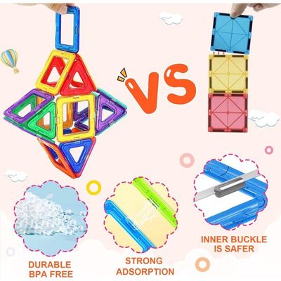 Jouet Magnétique Construction Enfant 38 Pièces - Blocs STEM 3D - Cadeau 3-8 Ans