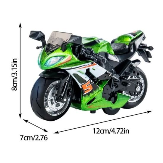 LGWJHCY Moto En Alliage – Jouet Haute Simulation, Friction Et Bruit Moteur, Pour Enfants 3 Ans Et +, Cadeau Anniversaire