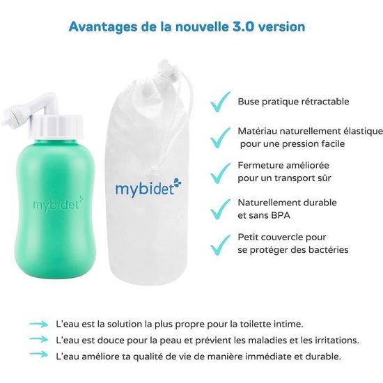 MYBIDET 3.0 originale bidet portable avec sac de transport