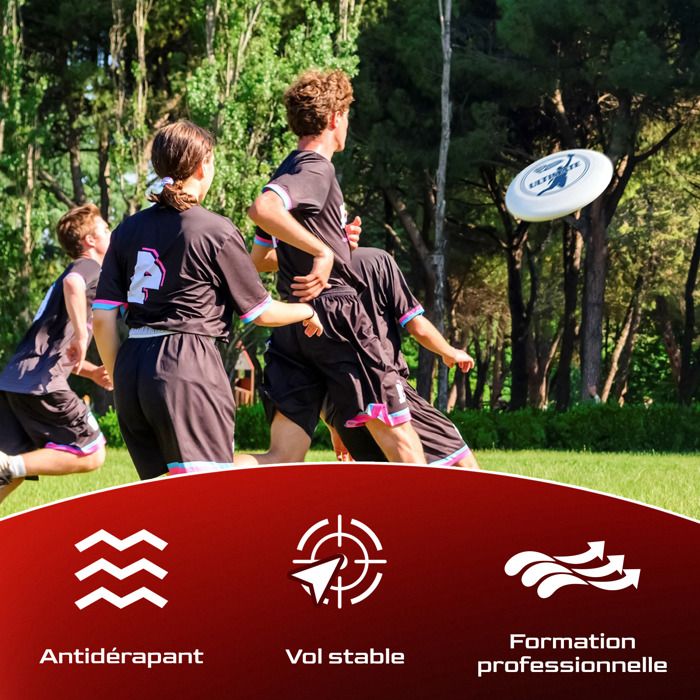 Wham-O Frisbee Ultimate Officiel 175g – 27,31 Cm – Polyéthylène Durable, Poignée Antidérapante – Pour Compétition, Entraînement, Plage, Parc
