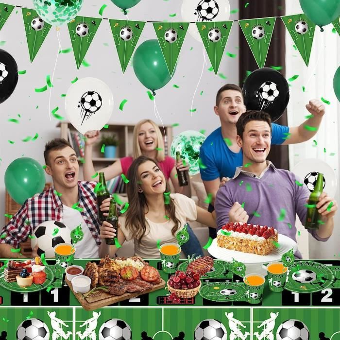 Kit Déco anniversaire thème football - Vaisselle Jetable pas cher 