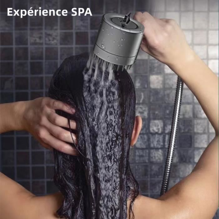 Pommeau de Douche à Haute Pression Blanc économie d'eau, Douchette Douche Salle de Bain Réglable