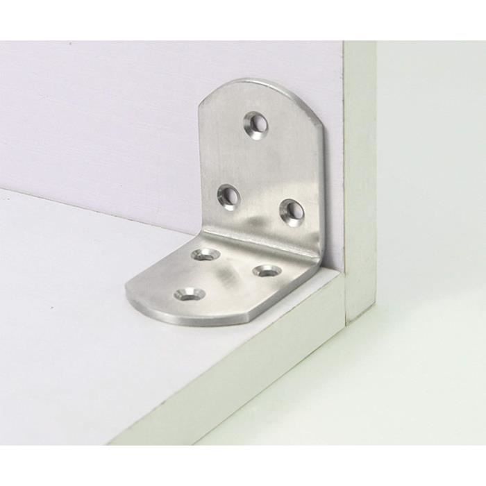 Supports D'angle Droit 90° En Acier Inoxydable Noir - Type 2 - Lot ? - Marque Carbolts