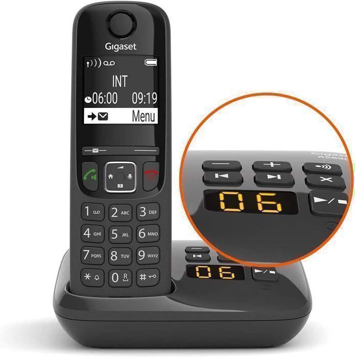 Gigaset AS690A IP BASE - VoIP Phone - Supports 6 Laptops - Access to Google, Office 365 Contacts, Black [Compatible with IT, DE, FR, NL, AUT, CHE Gigaset AS690A IP BASE - VoIP Phone - Supports 6 Laptops - Access to Google, Office 365 Contacts, Black [Compatible with IT, DE, FR, NL, AUT, CHE
