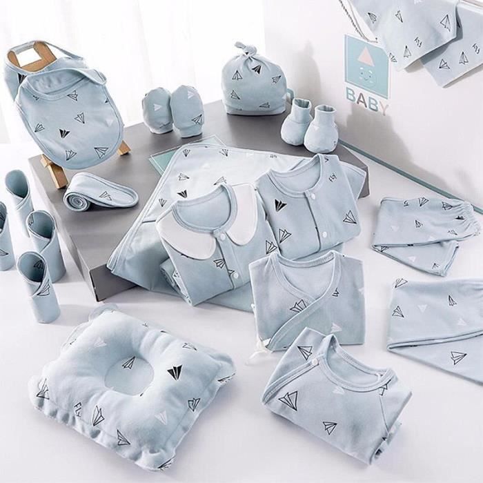 Ensemble Vêtement Bébé 5 Pièces - Coton Doux, Taille 0-3 Mois, Avec Bonnet Et Bavoir