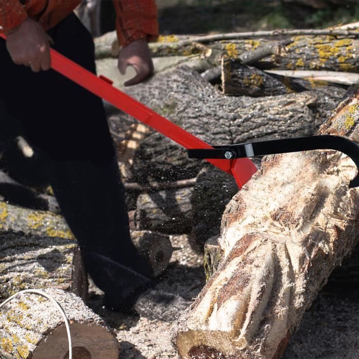 Husqvarna Levier D'abattage Avec Crochet Réversible (80 Cm) En Métal Orange Acier Inoxydable Brossée