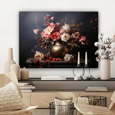 Tableau Toile 50x70 Cm - Fleur élégant Morceau - Déco Murale Moderne