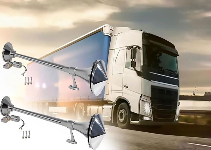 Klaxon à Air Comprimé 180DB Pour Voiture, Camion, SUV, Moto - 12V/24V Universel - Taille 220 Mm Rouge - Matériau ABS Résistant