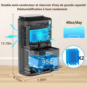 Purificateur Et Humidificateur D'Air 2 En 1 - Réservoir 4 L - Silencieux - Pour Chambre Et Bureau - 5W
