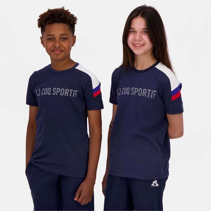 Le Coq Sportif T-Shirt Enfant - Manche Courte, Coupe Droite, Confort Quotidien