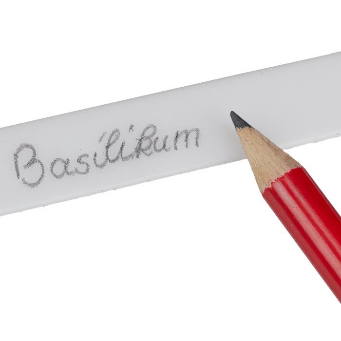 TuseRxln étiquettes à planter en lot de 100, à inscrire, parterre et pousses, H x L 14,5x5,5 cm, Plastique, blanc
