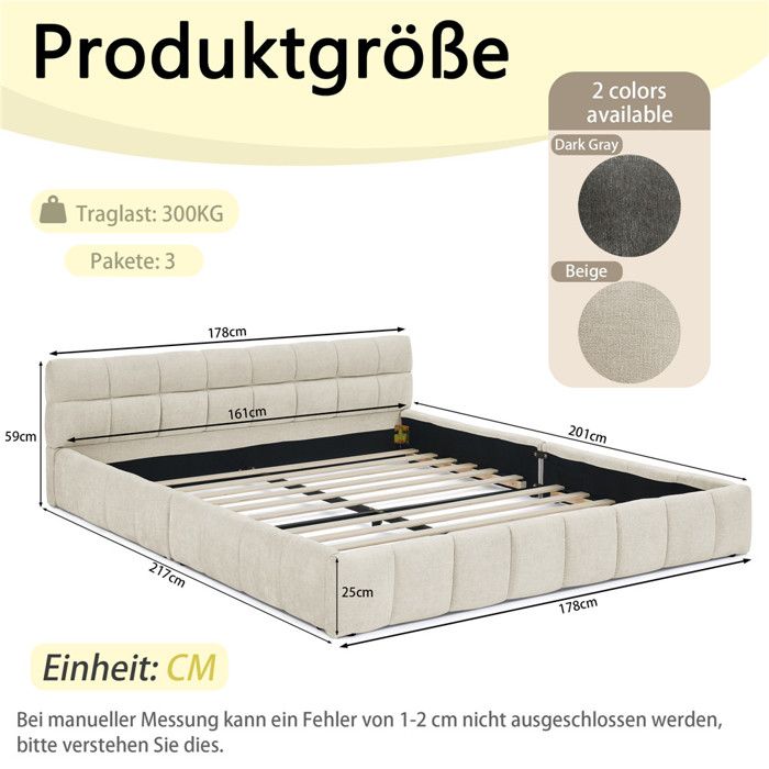 Lit Tapissier 160x200 - Lit Avec Sommier à Lattes, éclairage LED Et Tissu Simili Cuir Blanc Lit De Rangement Avec Matelas 97430791