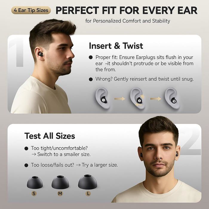 2025 Bouchon d'oreille pour dormir, 45dB boule quies réutilisables réduisant le bruit pour dormir, doux et réutilisables, bons pour dormir, voyager