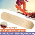 BRAVOTW 1PCS Planche à Roulette Skate-board 7 Couches d'érable DIY 43X13.5cm-0