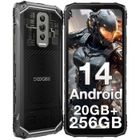 DOOGEE Blade 10 Ultra 2024 Android 14 Telephone Portable Incassable 6.56" Écran 5150mAh 20Go+256Go, 50MP Smartphone NFC - Argent