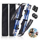 JINZDASU JIATZOCN Lot de 2 Bâtons de Randonnée Télescopique,Réglables de 36 à 130 cm, Pliables,Antidérapants,Antichocs,Ultralégers