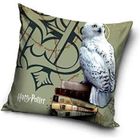CARBOTEX Housse de coussin - Harry Potter - 203021 - 40 x 40 cm - Gris - Hiboux blanc - Déhoussable