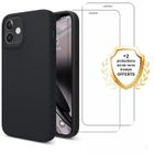 EVETANE Coque compatible Iphone 12 Mini antichoc Noir + 2 vitres