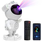 Veilleuse projecteur Astronaute LED - Ciel Etoile Galaxie Nébuleuse - KINGCENTON - Haut-parleur Bluetooth - télécommande -Blanc