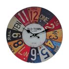 MOBILI REBECCA Rebecca Mobili Horloge Murale Horloges Rondes Mdf Coloré Style Industriel