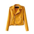 Femmes Filles Automne Badge Brodé Demin Lavé En Vrac Jeans Veste SIMPLE FLAVOR