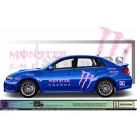 Subaru Impreza WRC rally Monster energy sponsoring - ROSE -Kit Complet  - voiture Sticker Autocollant