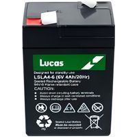 Batterie Plomb étanche Stationnaire Lucas VRLA AGM LSLA4-6 6V 4Ah
