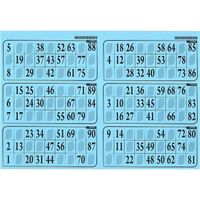 Loto Bingo 6 Grilles de loto sur une plaque en carton epaisseur 1 mm bleu Materiel accessoire Joueur Kit planche et carte tigre