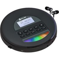KLIM Nomad - Nouveauté 2023 - Lecteur CD Portable - Batterie Intégrée Longue Durée - avec Écouteurs - Compatible CD-R, CD-RW