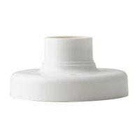Culot de Lampe Support de douille de lampe à ampoule à vis à base ronde en plastique E27 Blanc