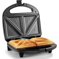 Machine sandwich lectrique Presse panini avec plaques antiadhsives Temprature rglable noir