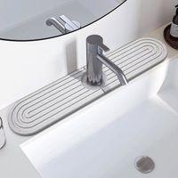 Tapis Séchage Robinet 40x10 Cm Tapis évier Sec Anti éclaboussure Tapis De Robinet Anti éclaboussure Plateau D'évier En Pierre De Diatomite à Séchage Rapide, Super Tapis De Protection Pour Evier Contour De