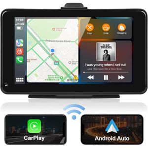 AUTORADIO Autoradio sans Fil Apple CarPlay Android Auto 7 Pouces à écran Tactile Portable avec Bluetooth-FM Transmetteur-Automatique.[G1387]