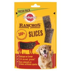 FRIANDISE Friandise Pedigree - 420596 - Ranchos Slices - Lamelles au boeuf recompenses pour chien adulte - 8 sachets de 60g