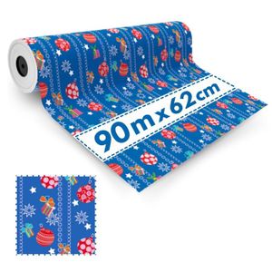Gros Rouleau Papier Cadeau Multicolore – 9 Kg – Impression Vintage