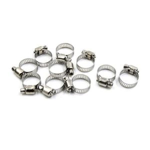 10 COLLIERS de Serrage 13//19mm acier inox largeur 8mm