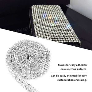 Tubayia 10 Yard 24 Rangs Strass en Mesh Bande Strass Diamant Ruban d/écoratif pour Mariage d/écoration argent/é