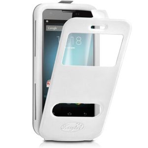 Coque Cover View Support Misemiya Coque /Étui pour Alcatel One Touch Pop 3 5.0 // PIXI 3 5.0 Blanc