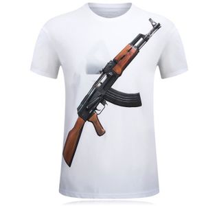 T-SHIRT T shirt originaux Hommes Col M,Blanc